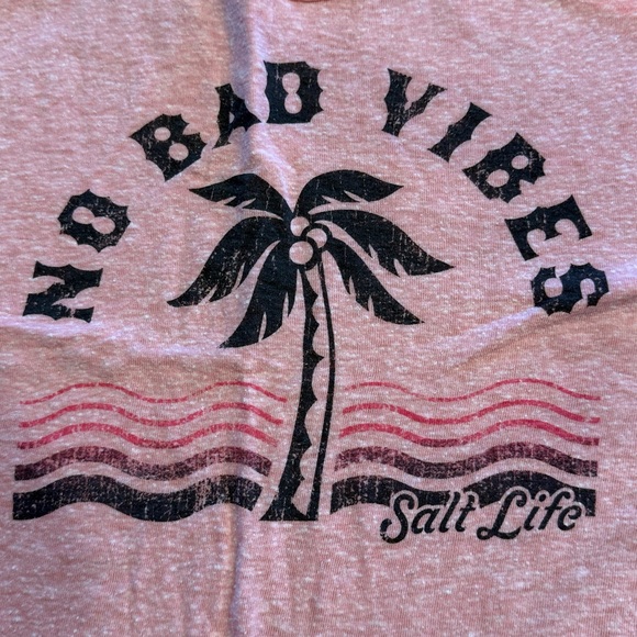 Salt Life Pink Tank Top with Palm Graphic - Picture 4 of 9